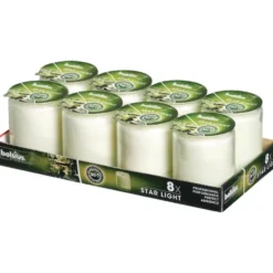 Bougie Blanche Pot en Verre - Lot de 8