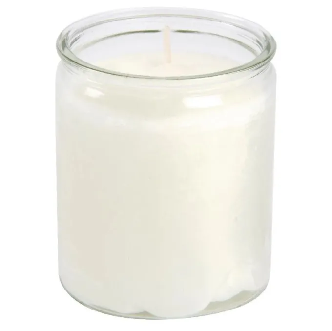 Bougie Blanche Pot en Verre - Lot de 8