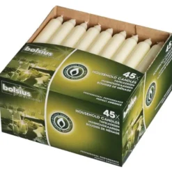 Bougies Bistro 177 mm Ivoire - Lot de 45 - Bolsius
