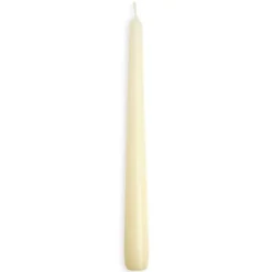 Bougies effilées Bolsius 254 mm ivoire Lot de 100