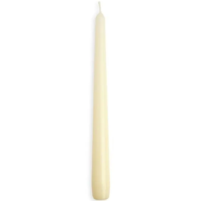 Bougies effilées Bolsius 254 mm ivoire Lot de 100