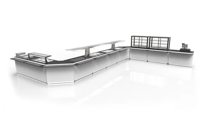 Buffet de Service Réfrigéré Cuve Froide - 1300x700 mm - SAYL