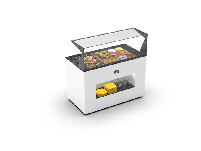 Buffet de Service Réfrigéré Plaque Froide avec Bacs - 1300x700 mm - SAYL