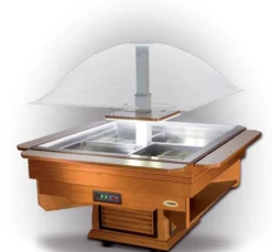 Buffet Professionnel Réfrigéré Central Carré - 8 bacs GN 1/1 - Furnotel