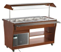 Buffet Réfrigéré Couleur Noyer 4 Bacs GN 1/1 - AFI Collin Lucy