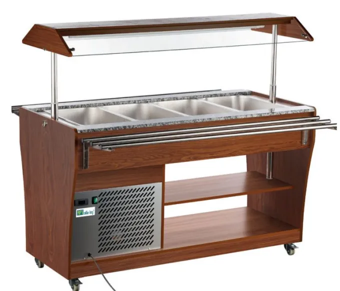 Buffet Réfrigéré Couleur Noyer 4 Bacs GN 1/1 - AFI Collin Lucy