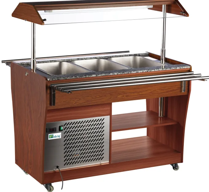 Buffet Réfrigéré Couleur Noyer de 3 à 4 Bacs GN 1/1 - AFI Collin Lucy