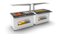 Buffet Réfrigéré Cuve Froide Protection Anti-Postillons - 1300x700 mm - SAYL