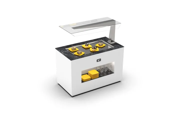 Buffet Réfrigéré Cuve Froide Protection Anti-Postillons - 1300x700 mm - SAYL