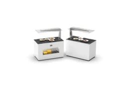 Buffet Réfrigéré Plaque Froide avec Bacs Protection Anti-Postillons - 1300x700 mm - SAYL
