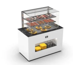 Buffet Réfrigéré Série Vision - avec Vitrine Supérieur Cuve Froid 15 mm - Sayl