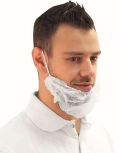 Cache Barbe non Tissé Blanc - Lot de 3 Boîtes de 1000 - Mp Hygiene