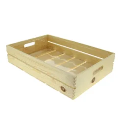 Cagette Bois avec Fond Plastique Rectangle Gm Lot de 5 - Prolinea