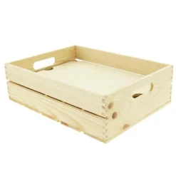 Cagette Bois Naturelle Pm + Faux Fond Bois Lot de 12 - Prolinea