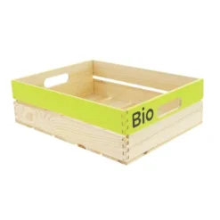 Cagette Bois Rectangle Pm + Logo Bio Lot de 6 - Prolinea
