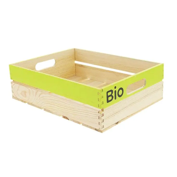 Cagette Bois Rectangle Pm + Logo Bio Lot de 6 - Prolinea