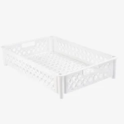 Caisse ajourée 590 x 385 x 120 mm 22 L - blanc - Gilac