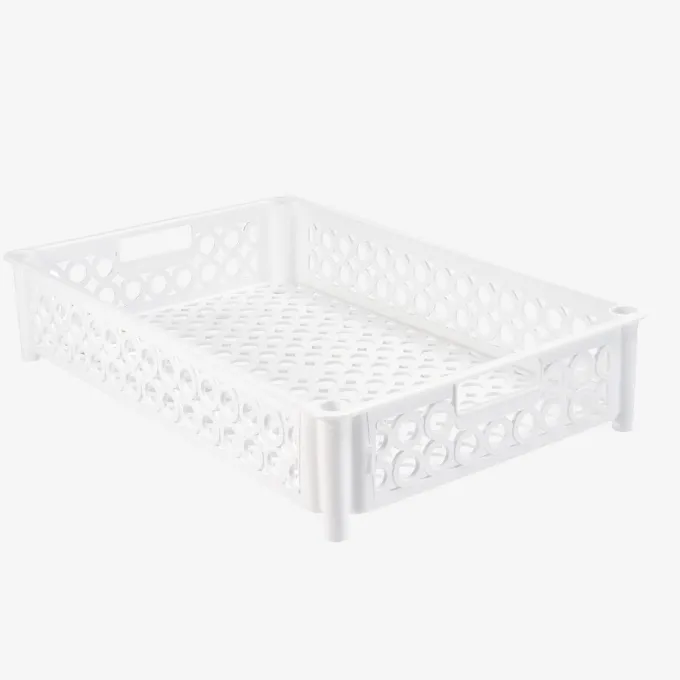 Caisse ajourée 590 x 385 x 120 mm 22 L - blanc - Gilac