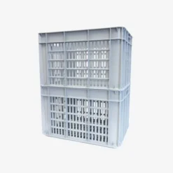 Caisse ajourée 500 x 400 x 330 mm 48 L - gris - Gilac