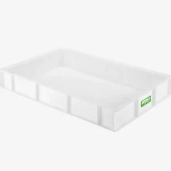 Caisse pleine biosourcée 600 x 400 x 90 mm 15 L - blanc - Gilac