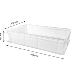 Caisse pleine 600 x 400 X 130 mm - blanc - Gilac