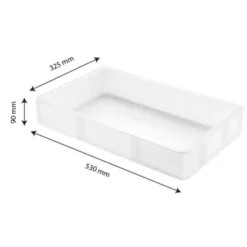 Caisse pleine 530 x 325 x 90 mm GN 1/1 - blanc - Gilac
