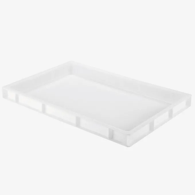 Caisse pleine 600 x 400 x 55 mm 9 L - blanc - Gilac