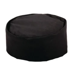Calot de Cuisine en Polycoton Noir - Taille L - Whites Chefs Clothing