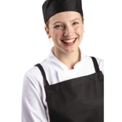 Calot de Cuisine en Polycoton Noir - Taille L - Whites Chefs Clothing