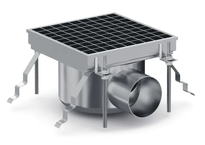 Caniveau de Sol pour Cuisine Professionnelle - Sortie Horizontale - Combisteel - 7075.0120