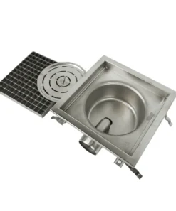 Caniveau de Sol pour Cuisine Professionnelle 300 - Sortie Horizontale - Combisteel