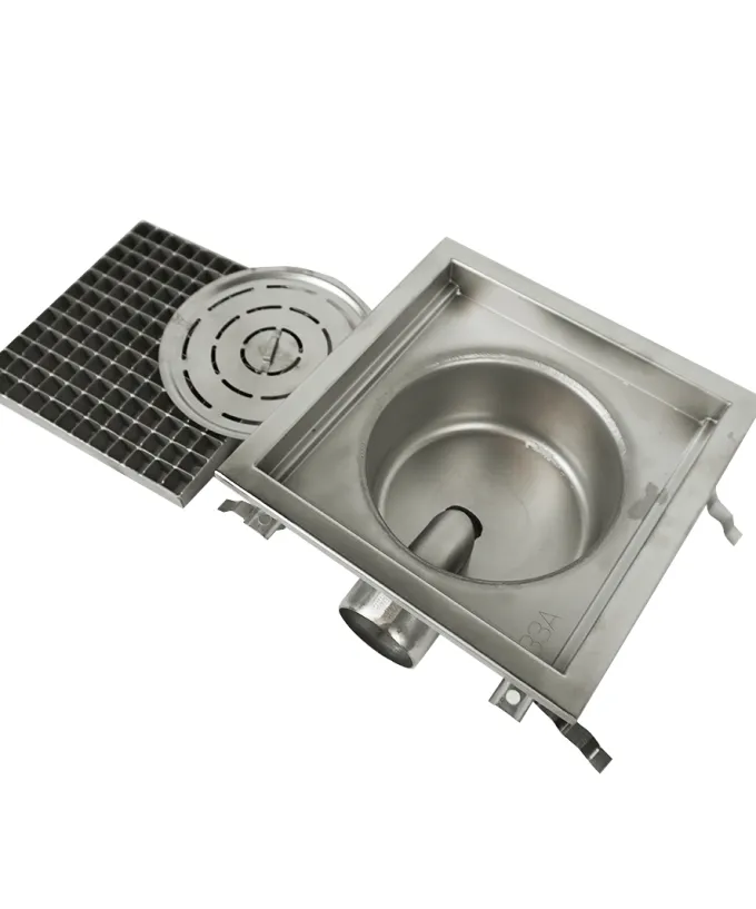 Caniveau de Sol pour Cuisine Professionnelle 300 - Sortie Horizontale - Combisteel