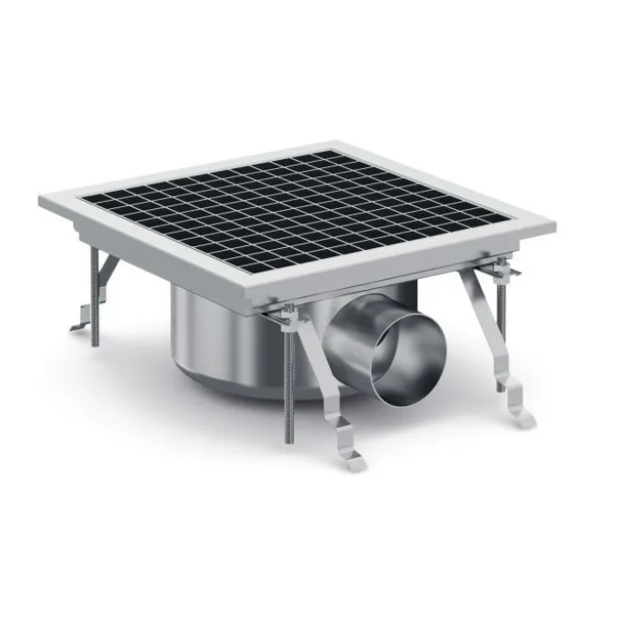 Caniveau de Sol pour Cuisine Professionnelle 300 - Sortie Horizontale - Combisteel