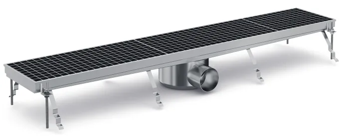 Caniveau de Sol Professionnel 1144 - Sortie Horizontale - Combisteel