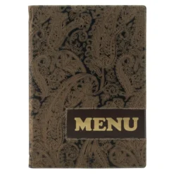 Carte Menu de la gamme Design - A4 - 1 double insert inclus (présente 4 pages A4) - Securit
