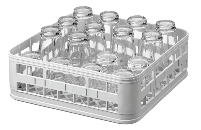 Casier de lavage à verres fond plat - 35cm x 35cm - Bartscher