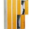 Casier Vestiaire Monobloc Acier 4 Colonnes 8 Cases - L 1200 mm