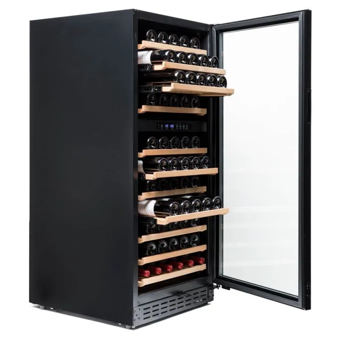 Cave à Vin 110 Bouteilles CHR Noire 2T - Vinobox