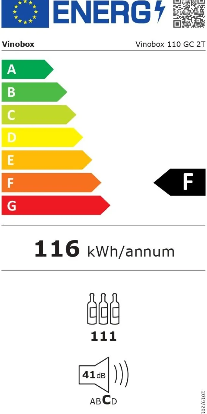 Cave à Vin 110 Bouteilles CHR Noire 2T - Vinobox