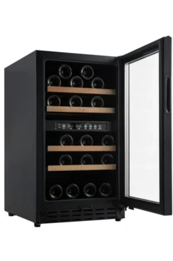 Cave à vin 40 bouteilles CHR noire 2T -Vinobox