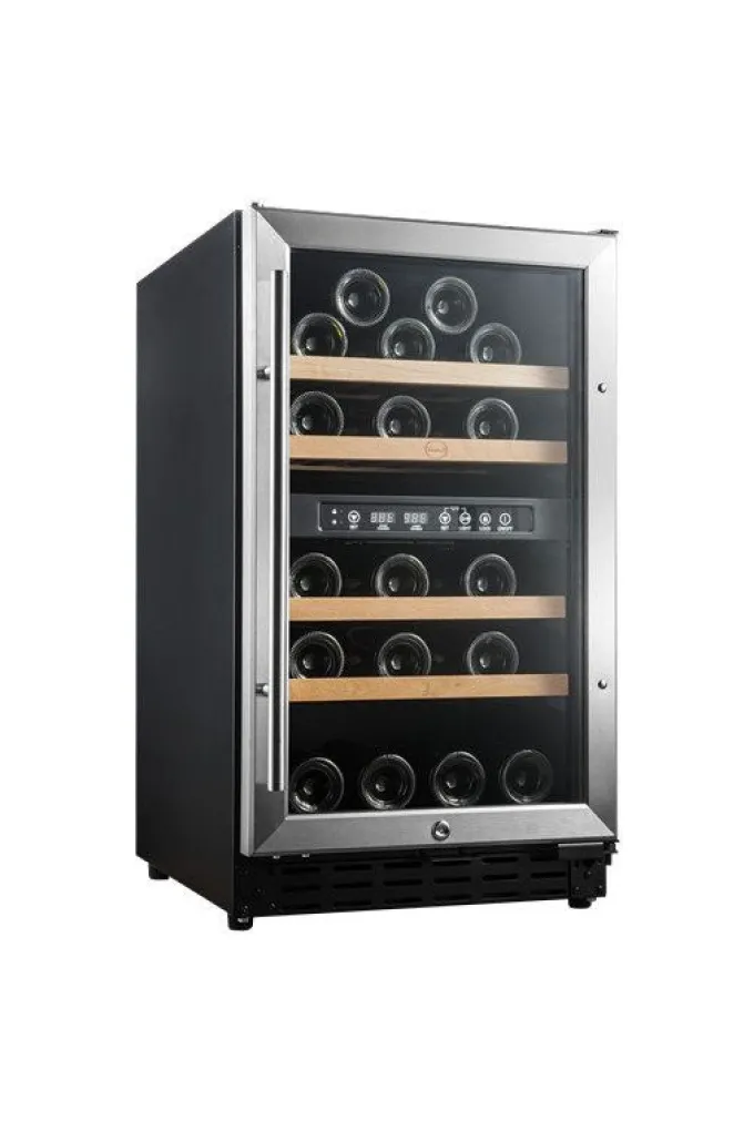 Cave à vin 40 bouteilles inox CHR 2T - Vinobox
