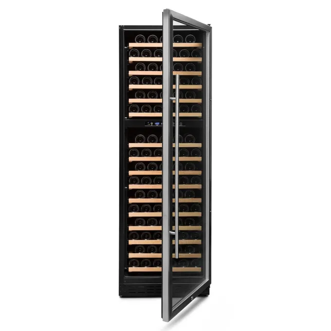 Cave à vin 168 bouteilles Inox CHR 2T - Vinobox