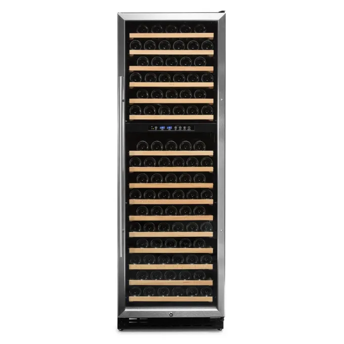 Cave à vin 168 bouteilles Inox CHR 2T - Vinobox