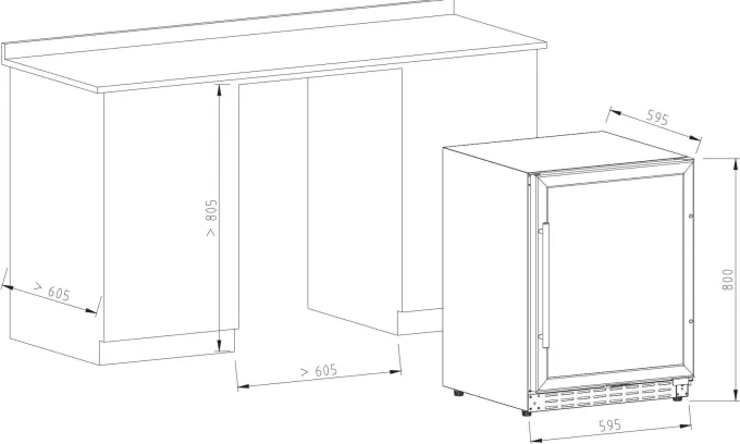 Cave à vin 50 bouteilles Inox CHR 2T - Vinobox