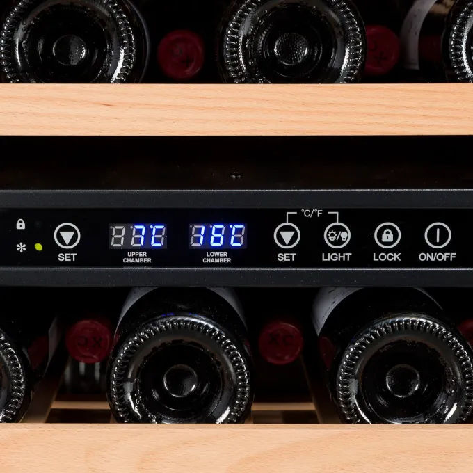 Cave à vin 50 bouteilles Inox CHR 2T - Vinobox