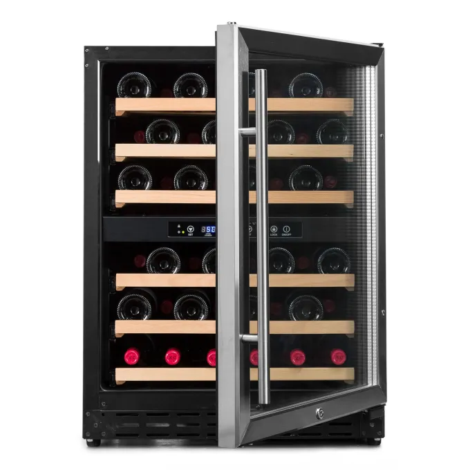 Cave à vin 50 bouteilles Inox CHR 2T - Vinobox
