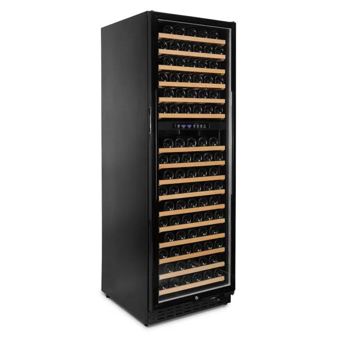 Cave à vin 168 bouteilles Noire 2T - Vinobox