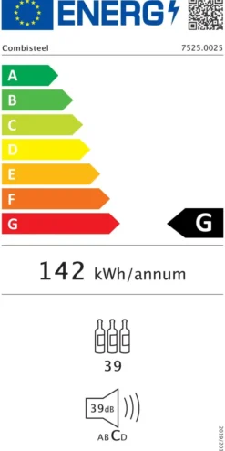 Cave à Vin 49 Bouteilles Zone Unique - 118 L - Combisteel