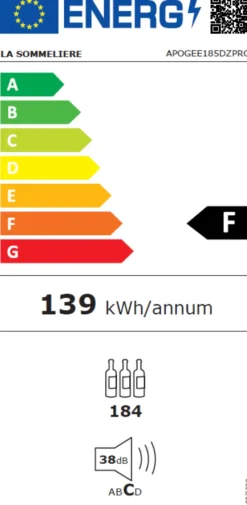 Cave à vin de Vieillissement APOGEE 185DZPRO Double Zone - 184 Bouteilles - La Sommelière