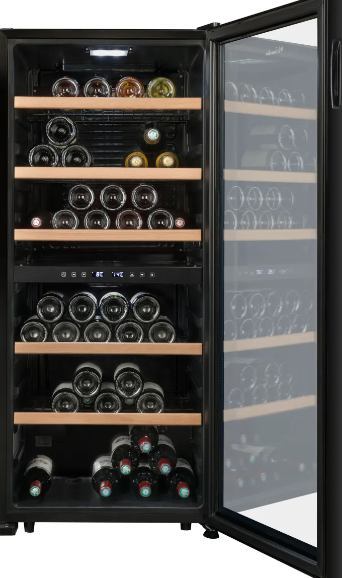 Cave à vin LS102DZBLACK Température Double Zone - 102 Bouteilles - La Sommelière